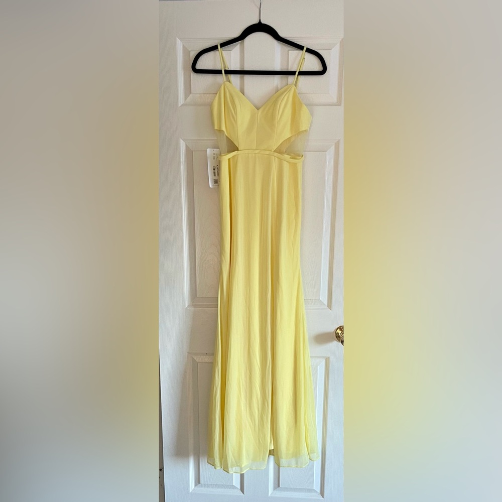 Azazie stunning floor length dress with front slit size 2